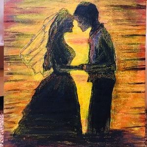 Original acrylic canvas painting 9”x9”